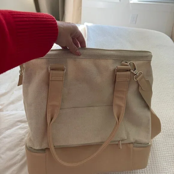 BÉIS The Mini Weekender Beige Carry On Personal Item - Picture 4 of 7